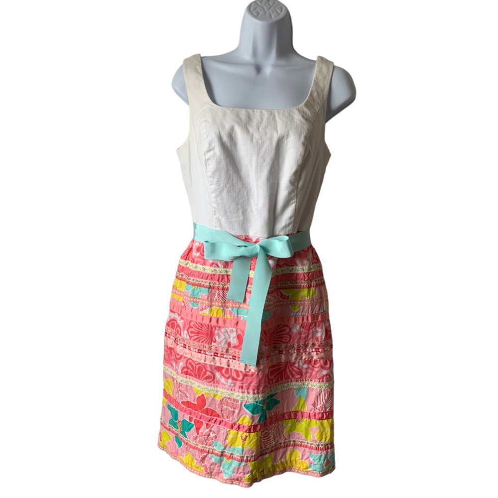 Lilly Pulitzer Vintage White Label Floral Dress, size 2